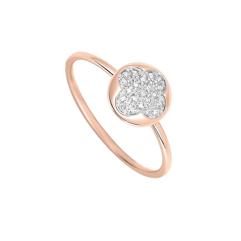 Bague Femme - Or 18 Carats - Diamant 0,09 Carats