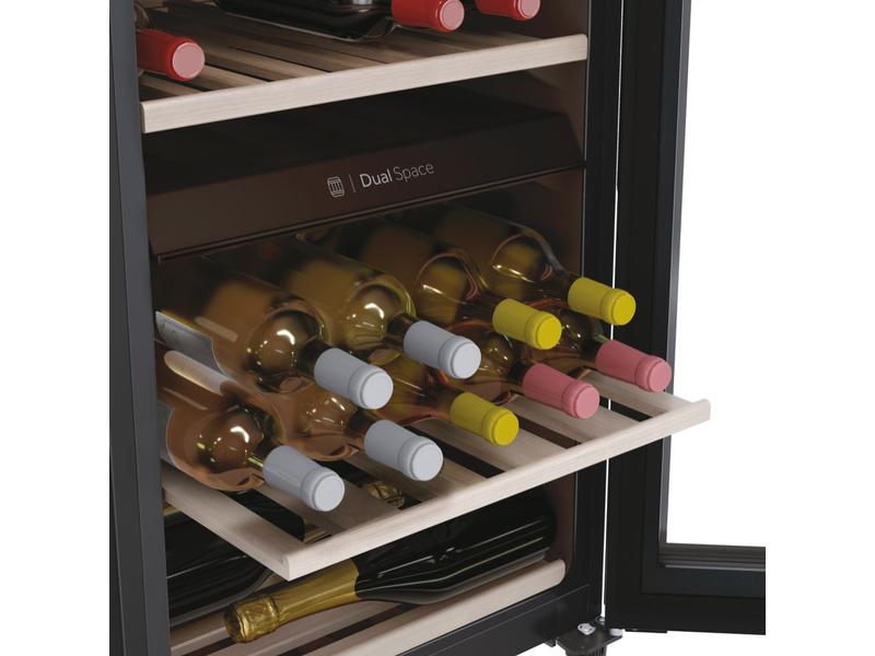 Haier Weinklimaschrank HWS42GDAU1 Schwarz, Rechts, Wechselb Freistehender Weinkühler