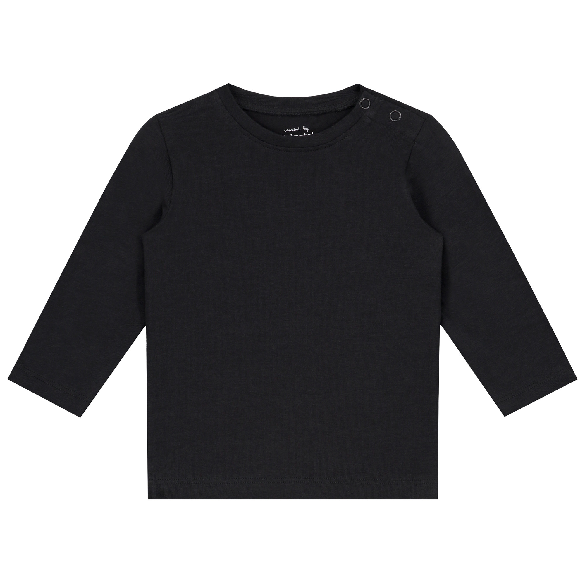 Prénatal baby shirt lange mouwen effen zwart