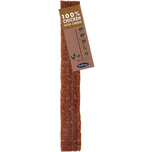 Petiscos 100% de frango e queijo para cães, sabor frango e queijo.