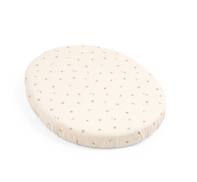 Stokke Sleepi Mini V3 Stretchlaken, Flower Ecru
