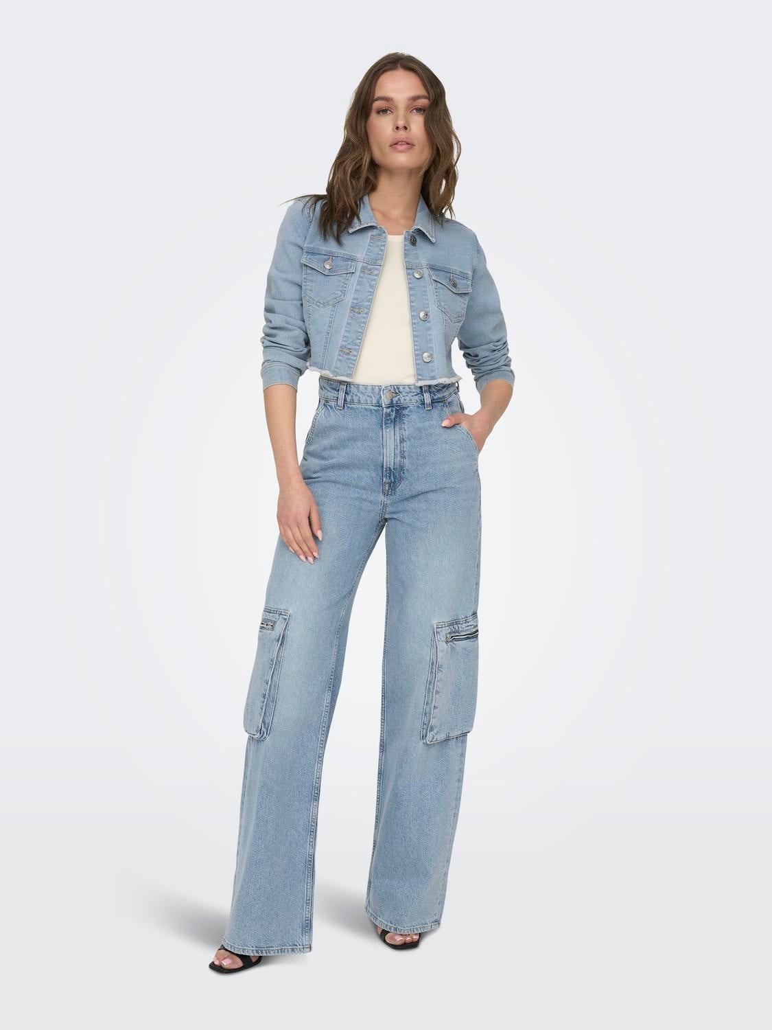 ONLWONDER Jeansjacke Light Blue Denim