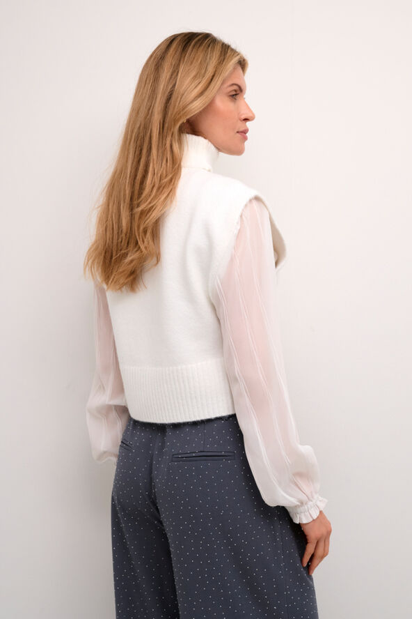 Cream CRGinger Knit Slipover Snow white