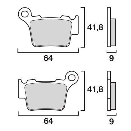 Plaquettes de freins Brembo Organique Arrière