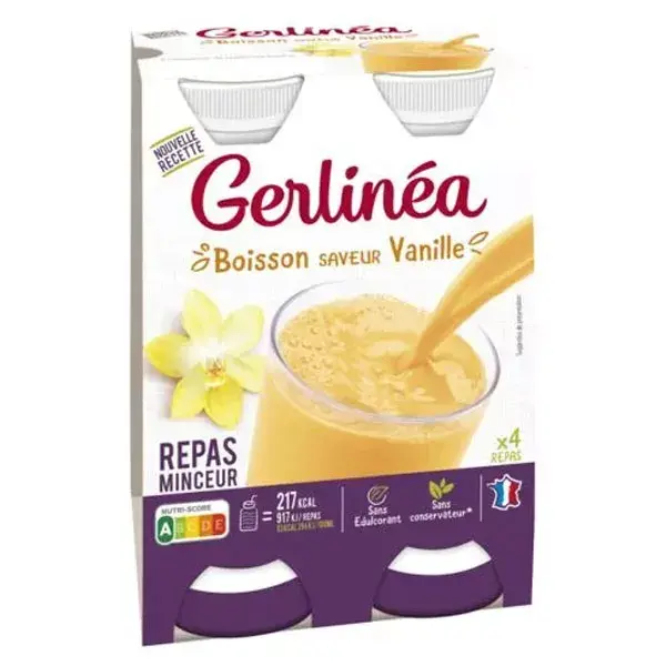 Bebida Emagrecedora Gerlinéa Sabor Baunilha 4 x 236ml