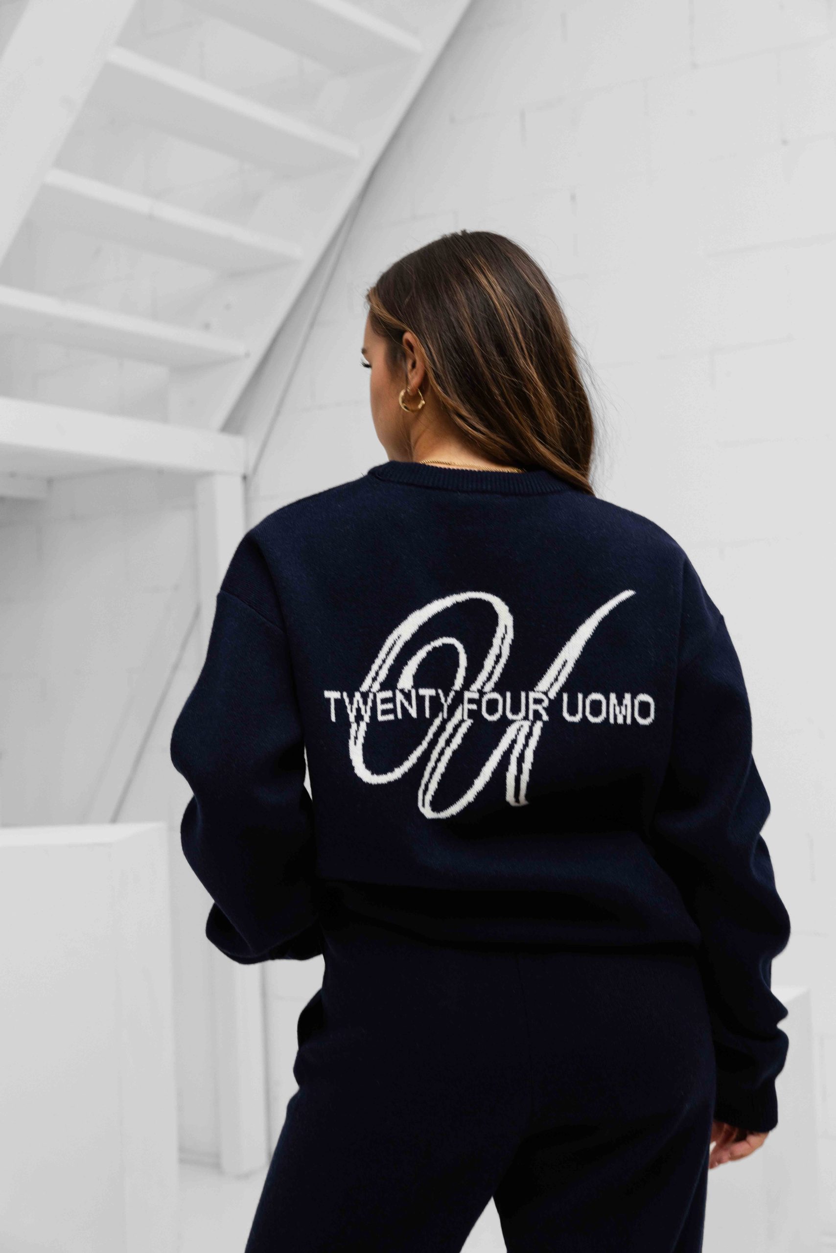 24 Uomo Knitted Trainingspak Dames Navy