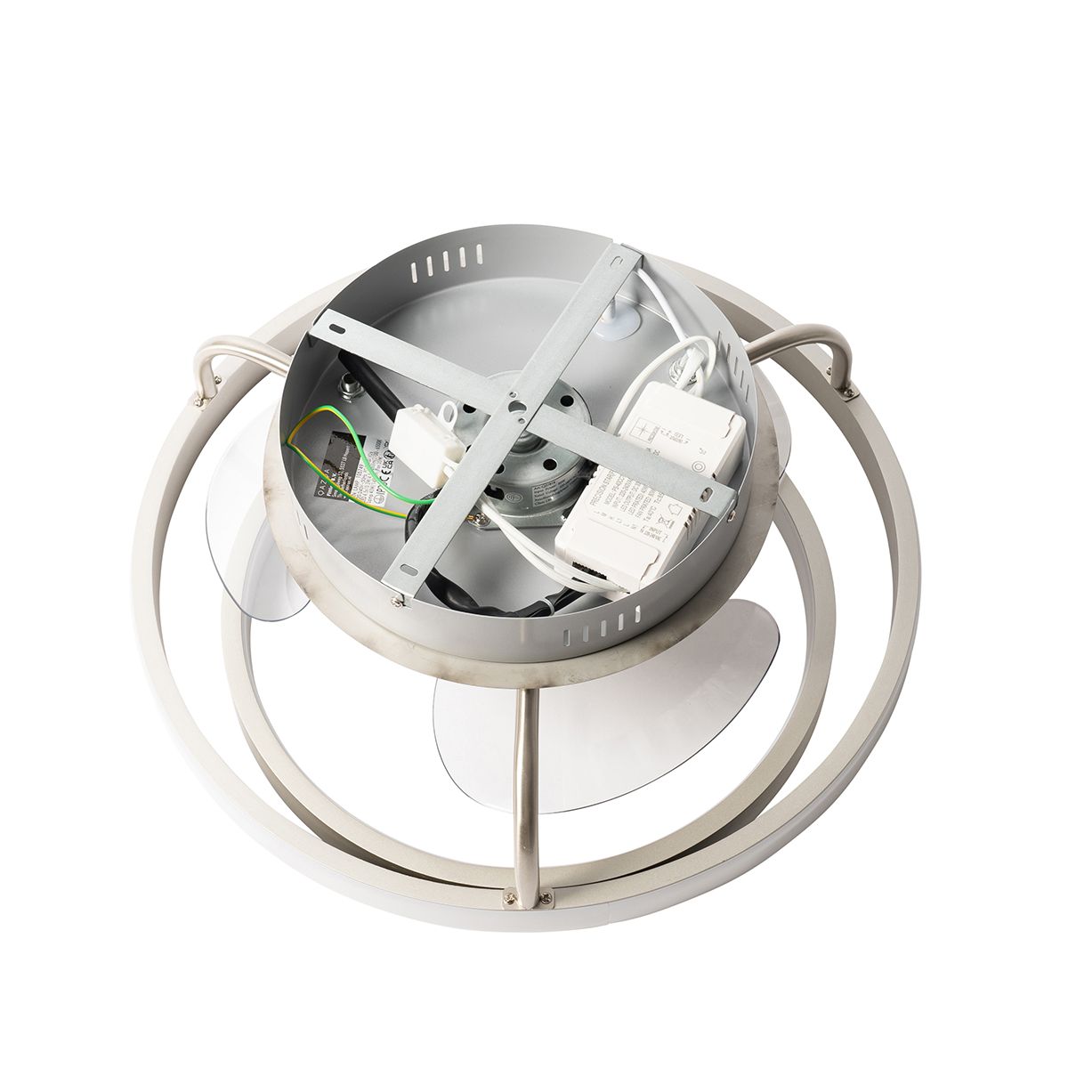 Plafondventilator staal 46.5cm incl. LED met afstandsbediening - Kees