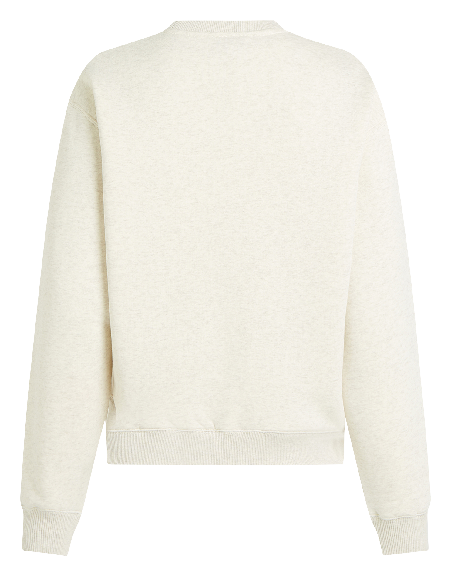 Sweat col rond en coton mélangé droit | Marron