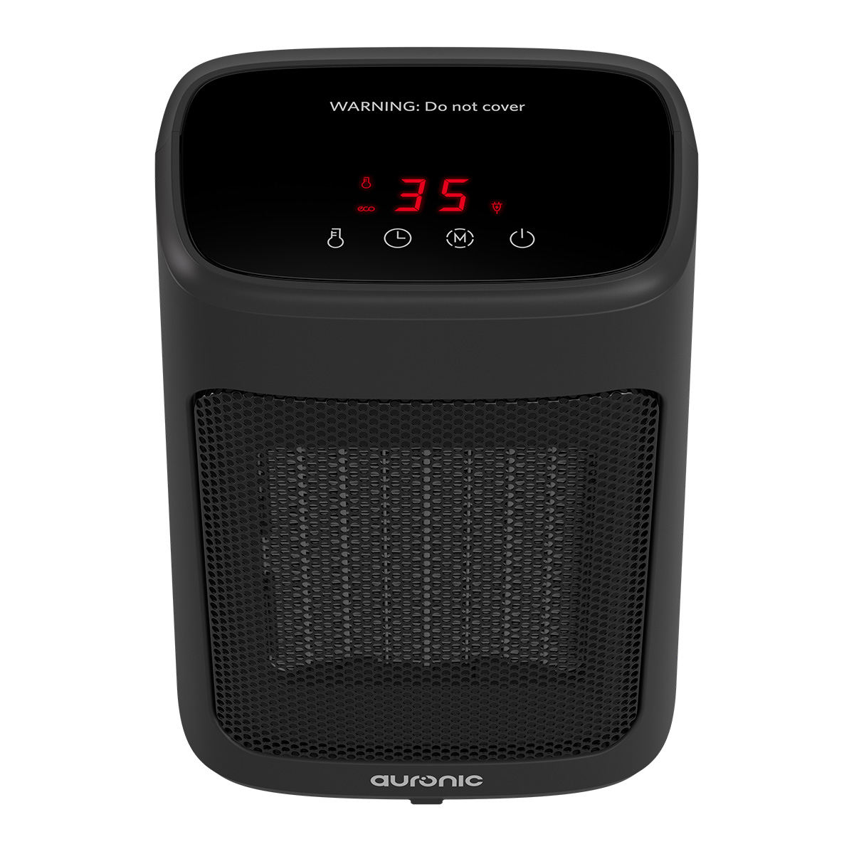 Auronic 2000 watt digitale ventilatorkachel - Black