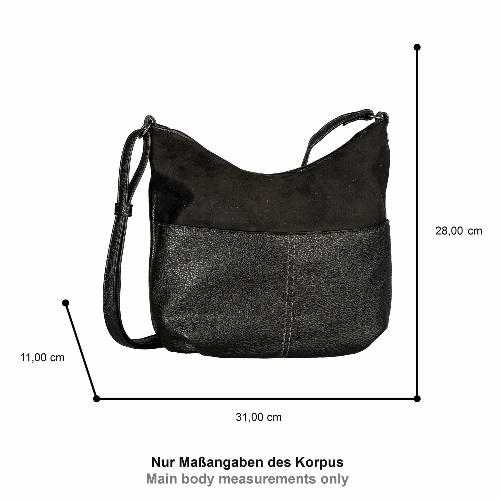 TOM TAILOR Beuteltasche Schwarz Lederimitat