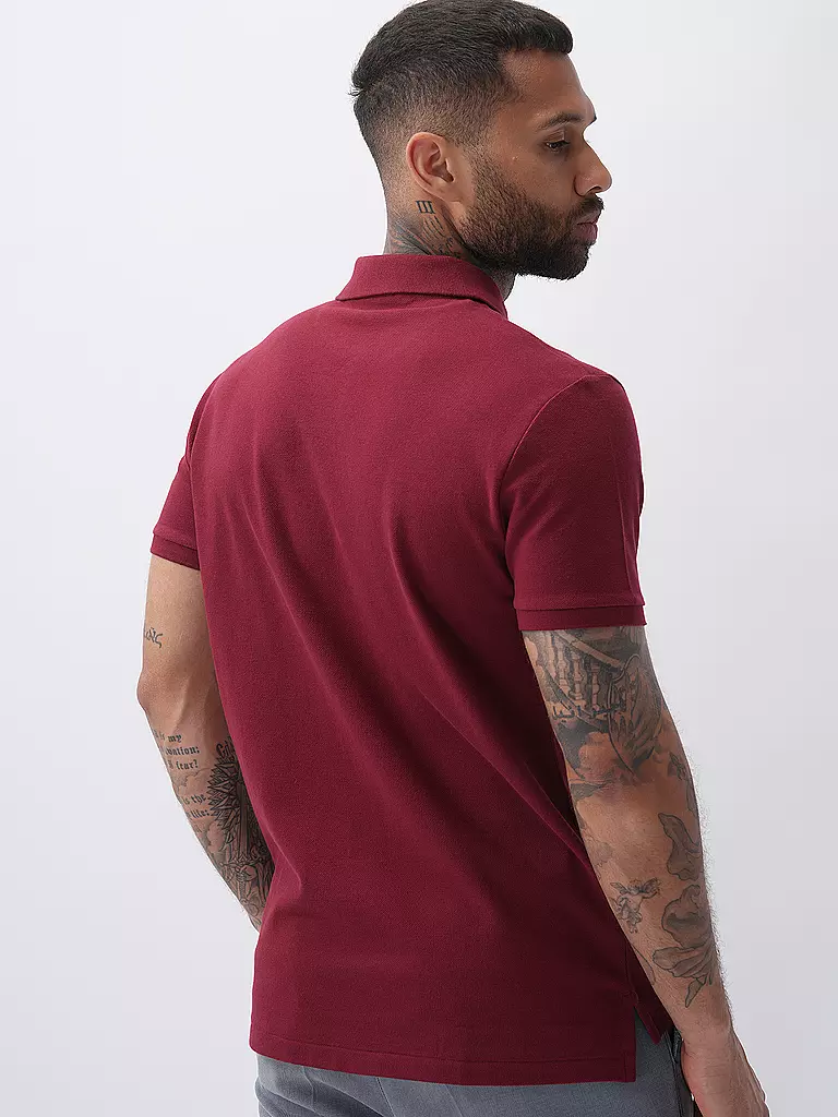 POLO RALPH LAUREN Poloshirt Custom Slim Fit dunkelrot