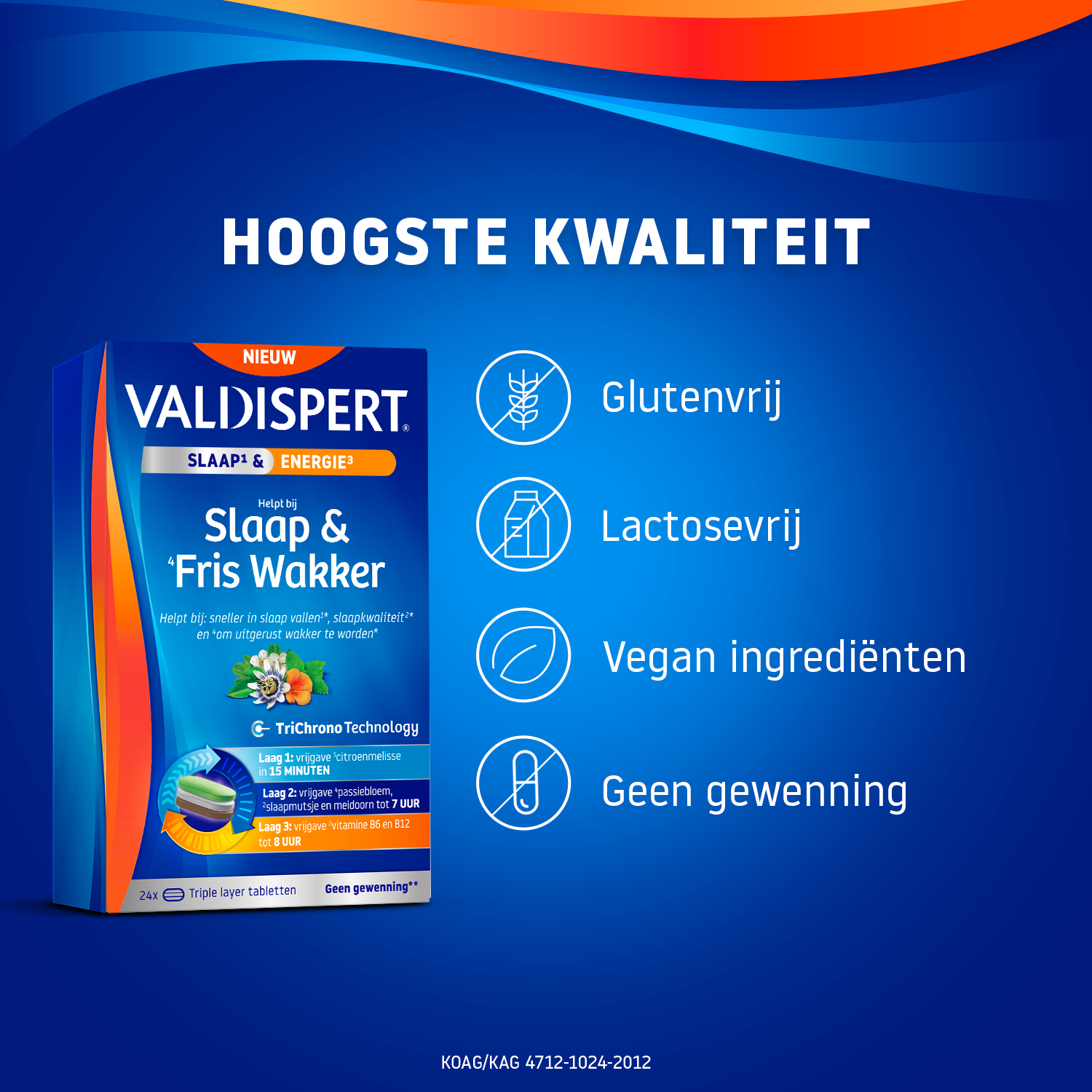 Valdispert Slaap & Fris Wakker (24 Tabletten)