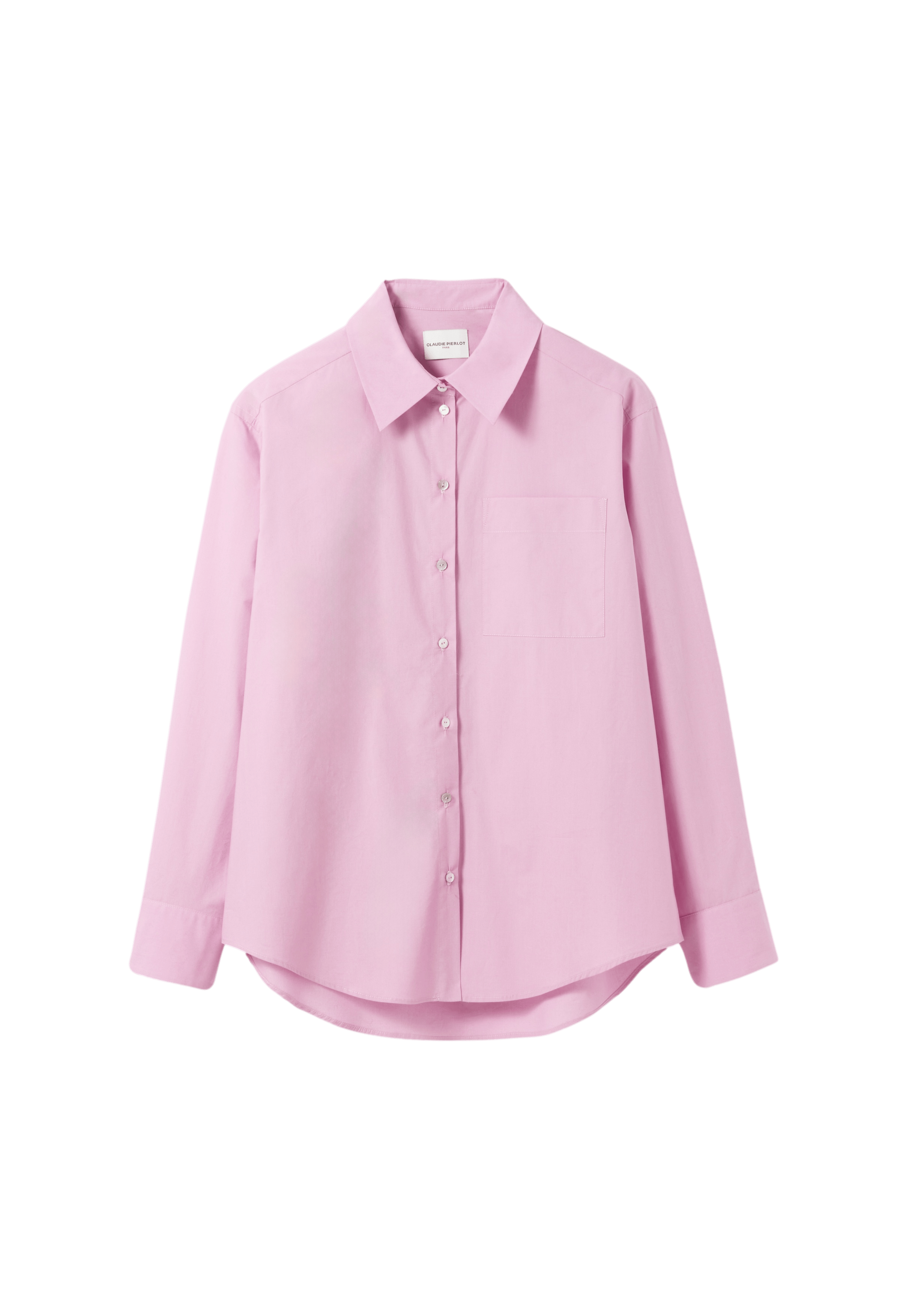 Chemise col classique en coton | Rose