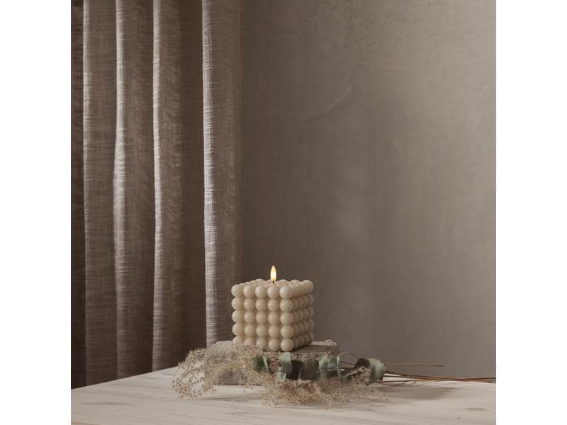 Star Trading LED-Kerze Pillar Flamme Dot, 10 x 12.5 cm, Bei Kerze aus Wachs mit LED Leuchte