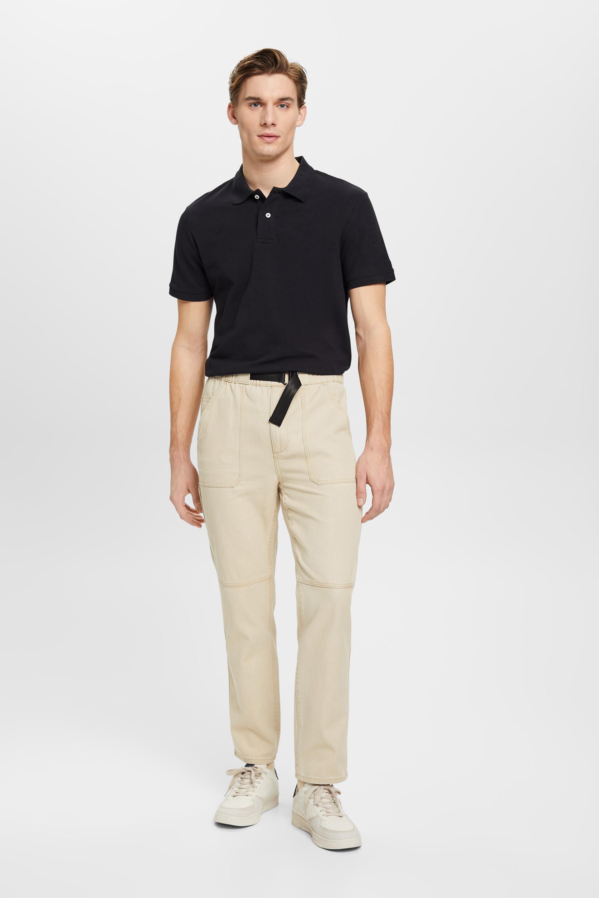 Pantalon chino Straight Fit, en coton lourd