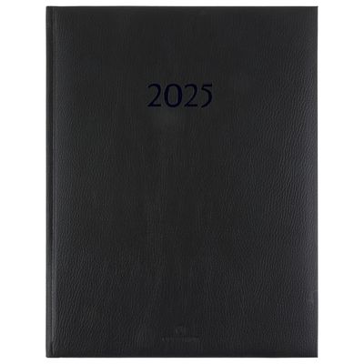Agenda London - 1 semaine sur 2 pages - 22 x 28 cm - noir - Oberthur