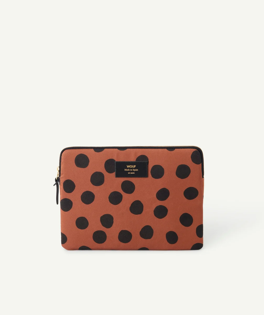 WOUFHOUSSE POUR TABLETTE MARRON À POIS