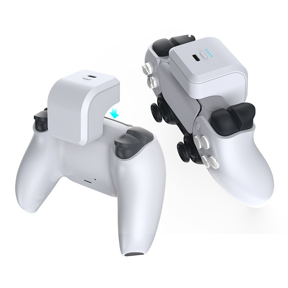 Powerbank für PlayStation PS5 / PS5 Edge Controller mit LED Ladeanzeige (1600mAh) - Weiss