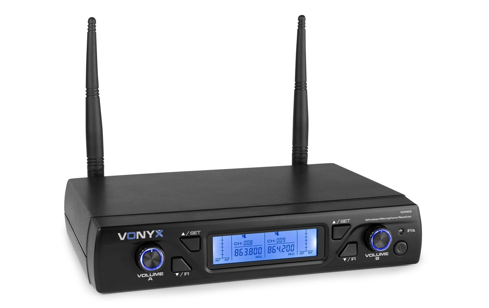 WM62 Set<br>Digitales Doppel UHF Funkmikrofon System mit 16 Frequenzen
