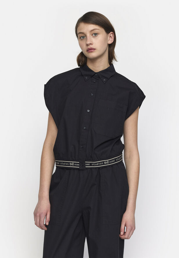 esmé studios ESCalla Cropped Shirt Black
