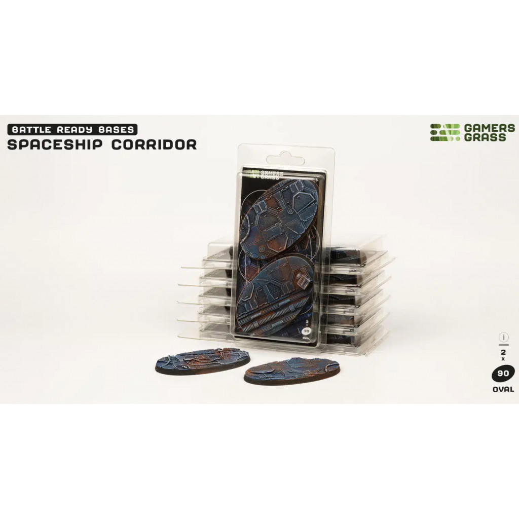 Spaceship Corridor Bases, Oval 90mm (x2)