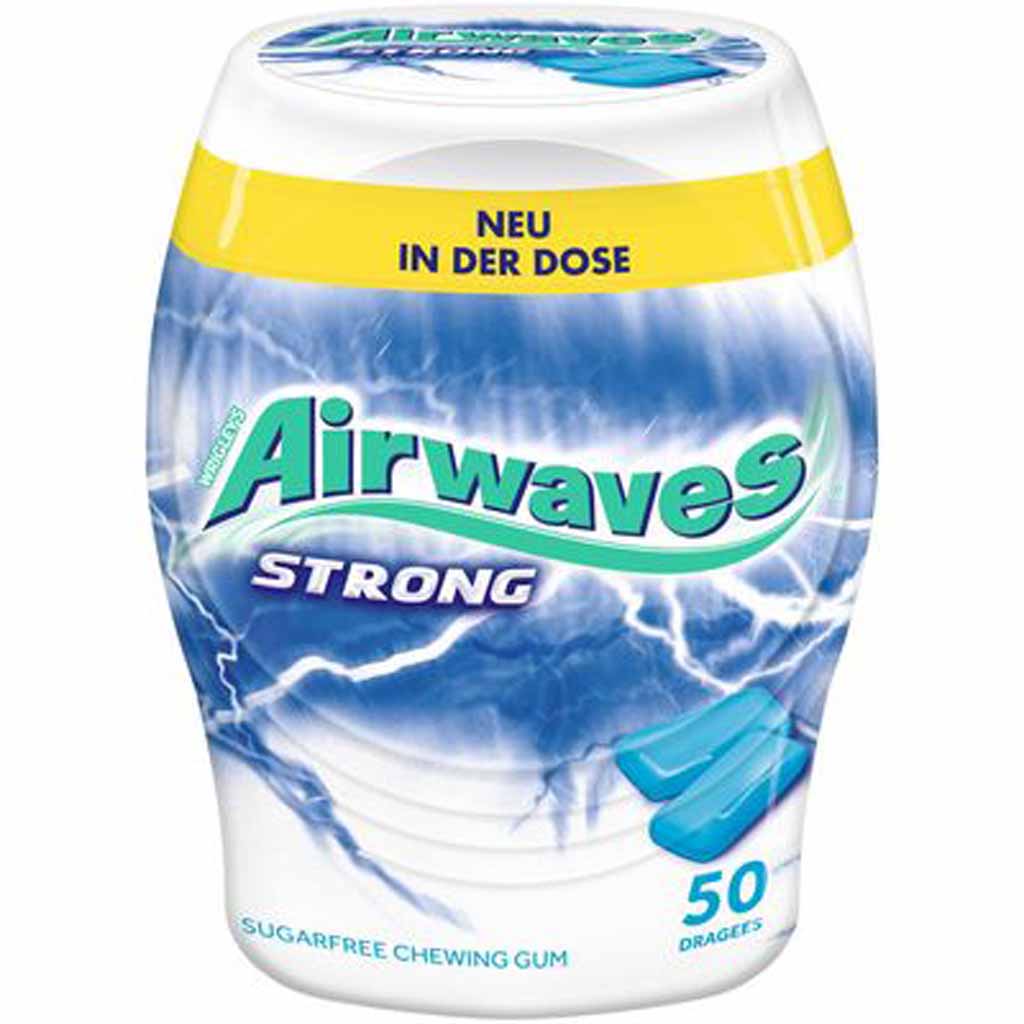 Wrigleys Airwaves Strong 12x50er=600 Kaugummi Dragees MHD:19.1.26