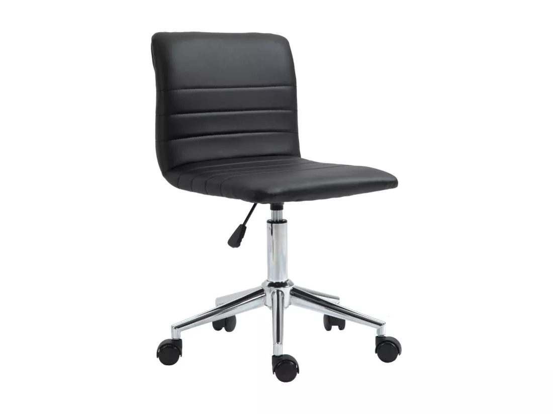 SVITA LINUS chaise de bureau chaise pivotante pour enfant revêtement en simili cuir noir