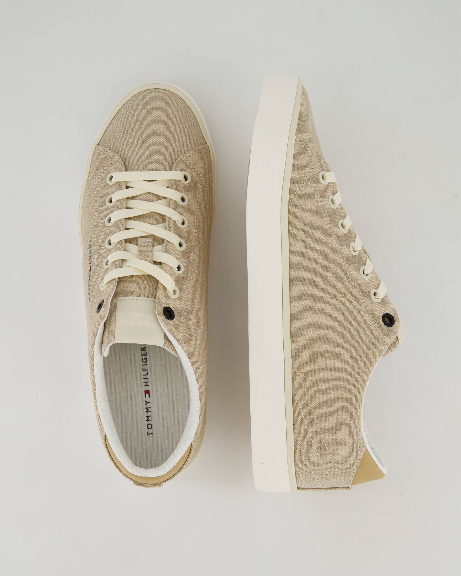 Tommy Hilfiger| Herren Sneaker TH CHAMBRAY aus Leinen