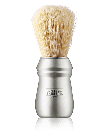 Mondial 1908 Shaving Brush Pure Bleached Bristle Aluminium 1-Stück