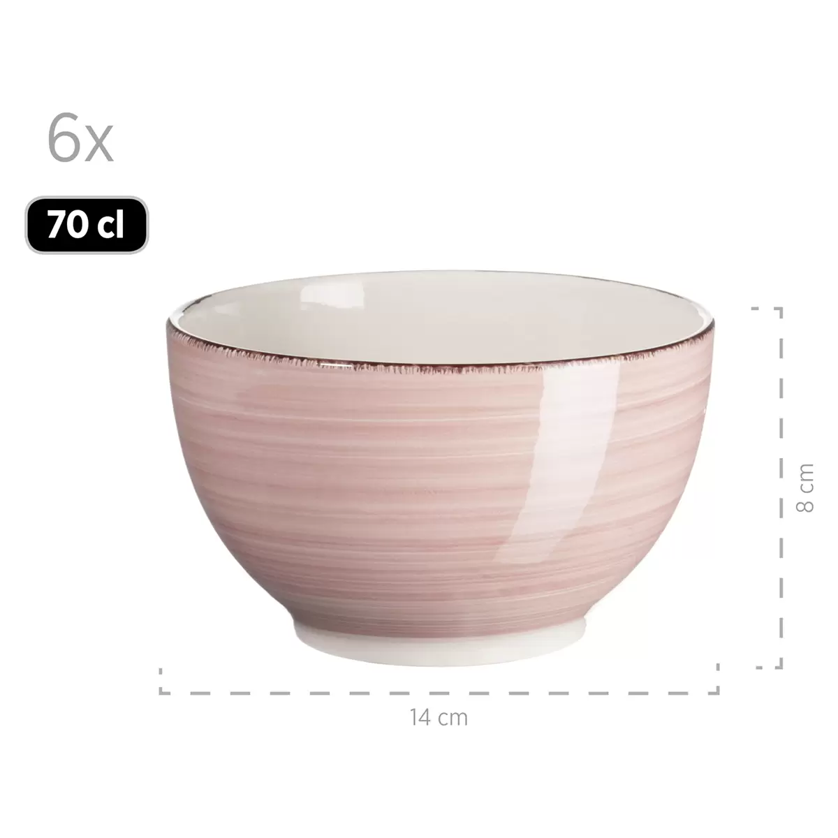 Geschirr-Set 30tlg. LUMACA Rosa