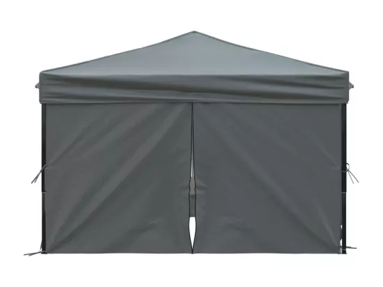 Tente de réception pliable avec parois Anthracite 3x3 m