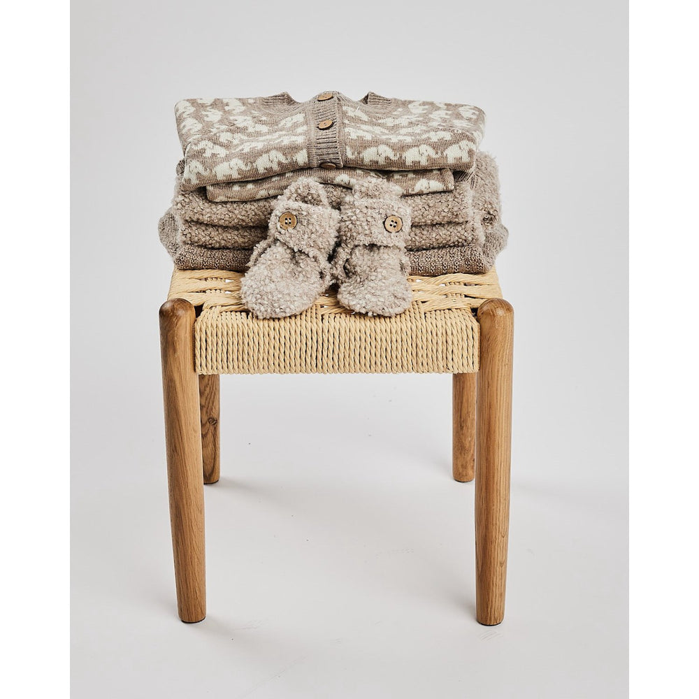Køb Smallstuff Nature Melange Booties Bouclé Merino Uld
