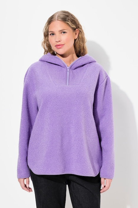 Teddypullover, Plüsch, Kapuze, Langarm