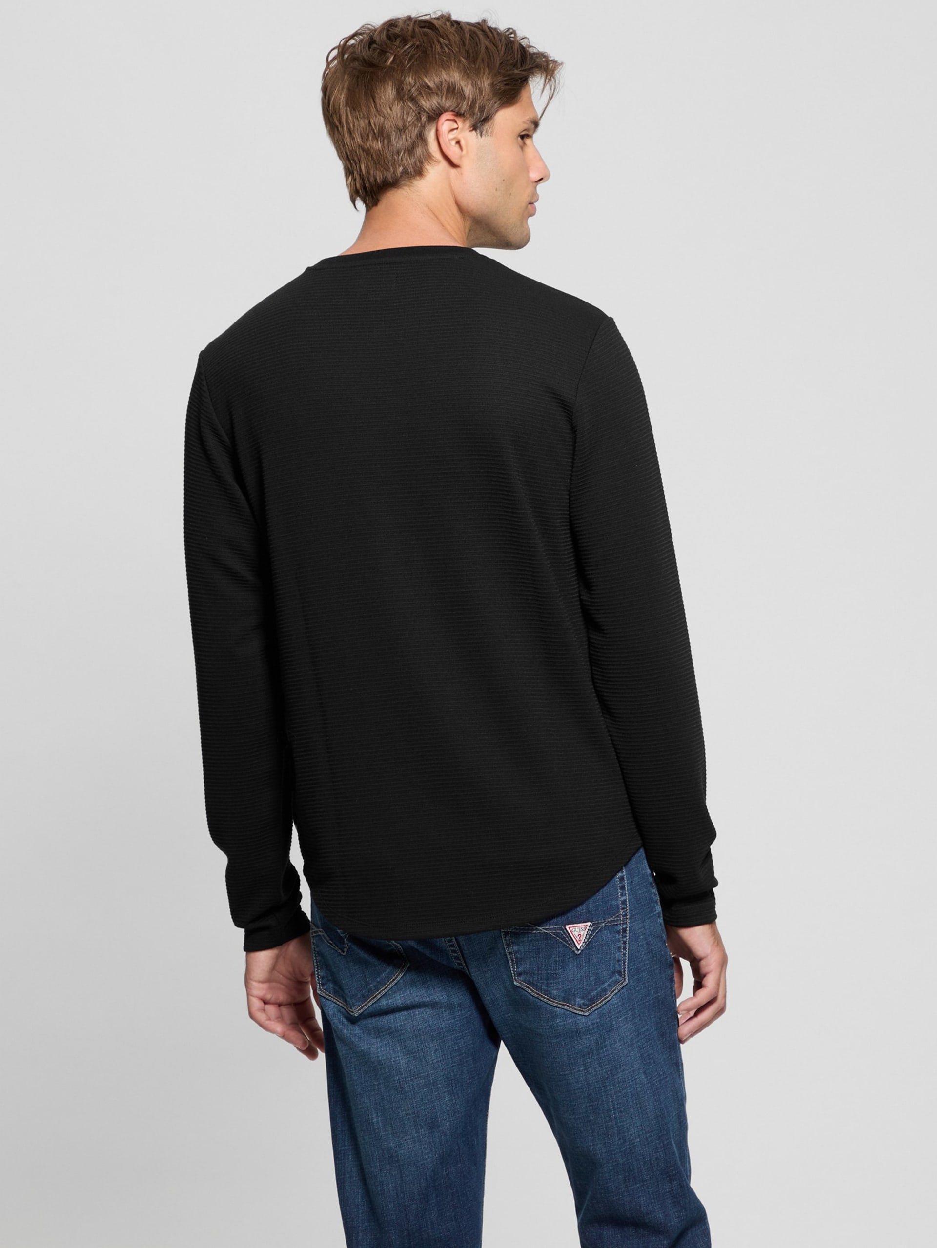 Camiseta de manga comprida texturizada