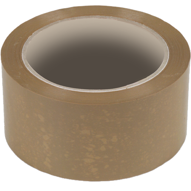 Dozensluittape, PP, 48mm, 66m, bruin