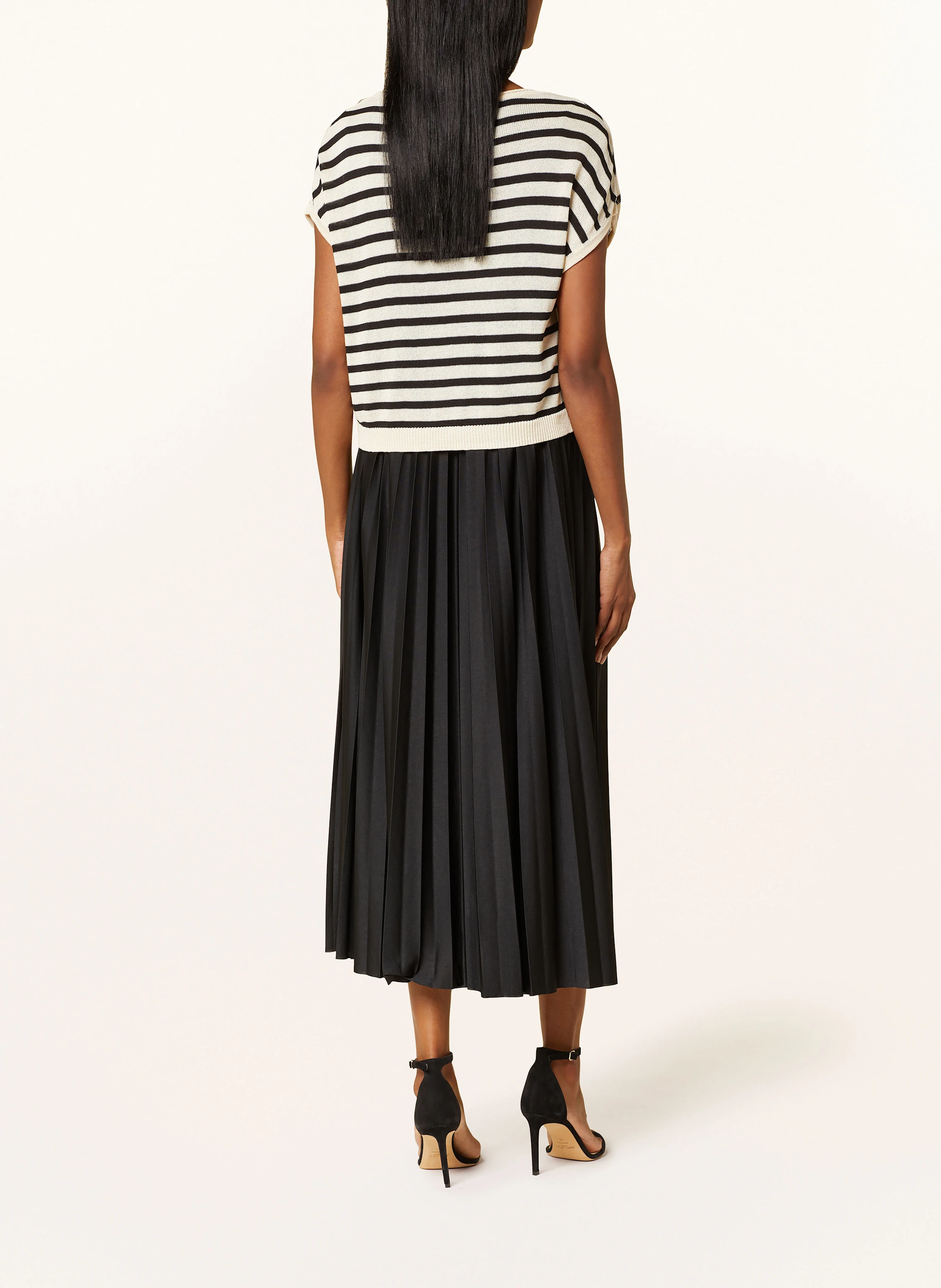 ROBE LÉGÈRE Set: Strickshirt und Plisseekleid