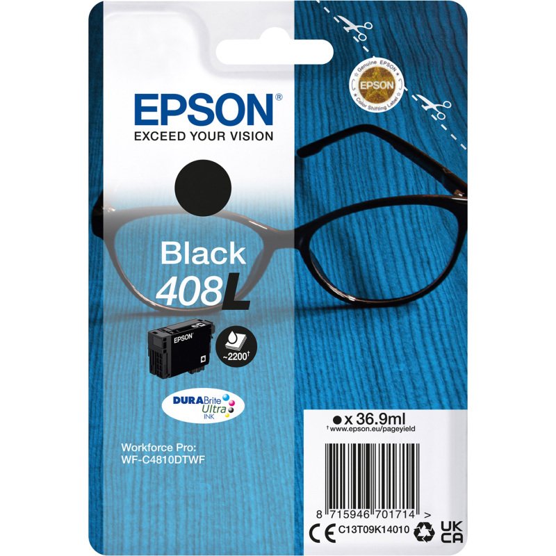 Epson 408L haute capacité cartouche noire pour imprimante jet d'encre