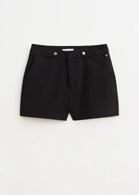 Short met knopen zwart (ZWART)
