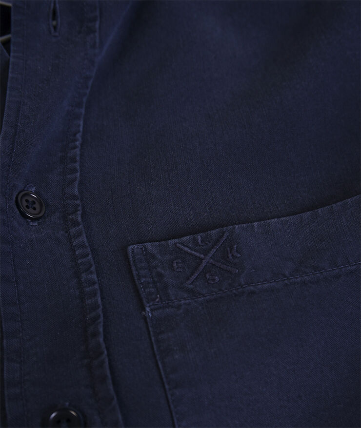 ELSK YVON MEN'S BUTTON DOWN SHIRT 100 dark navy