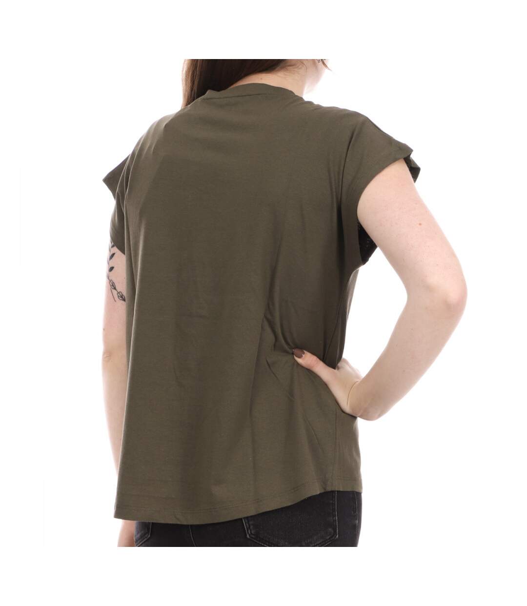 T-shirt Kaki Femme Pepe Jeans Bloom