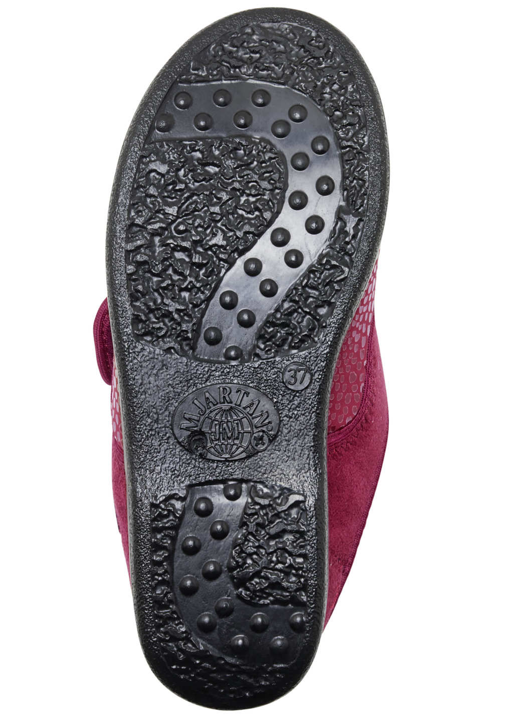 Pantoffel aus Elastik und Veloursmaterial