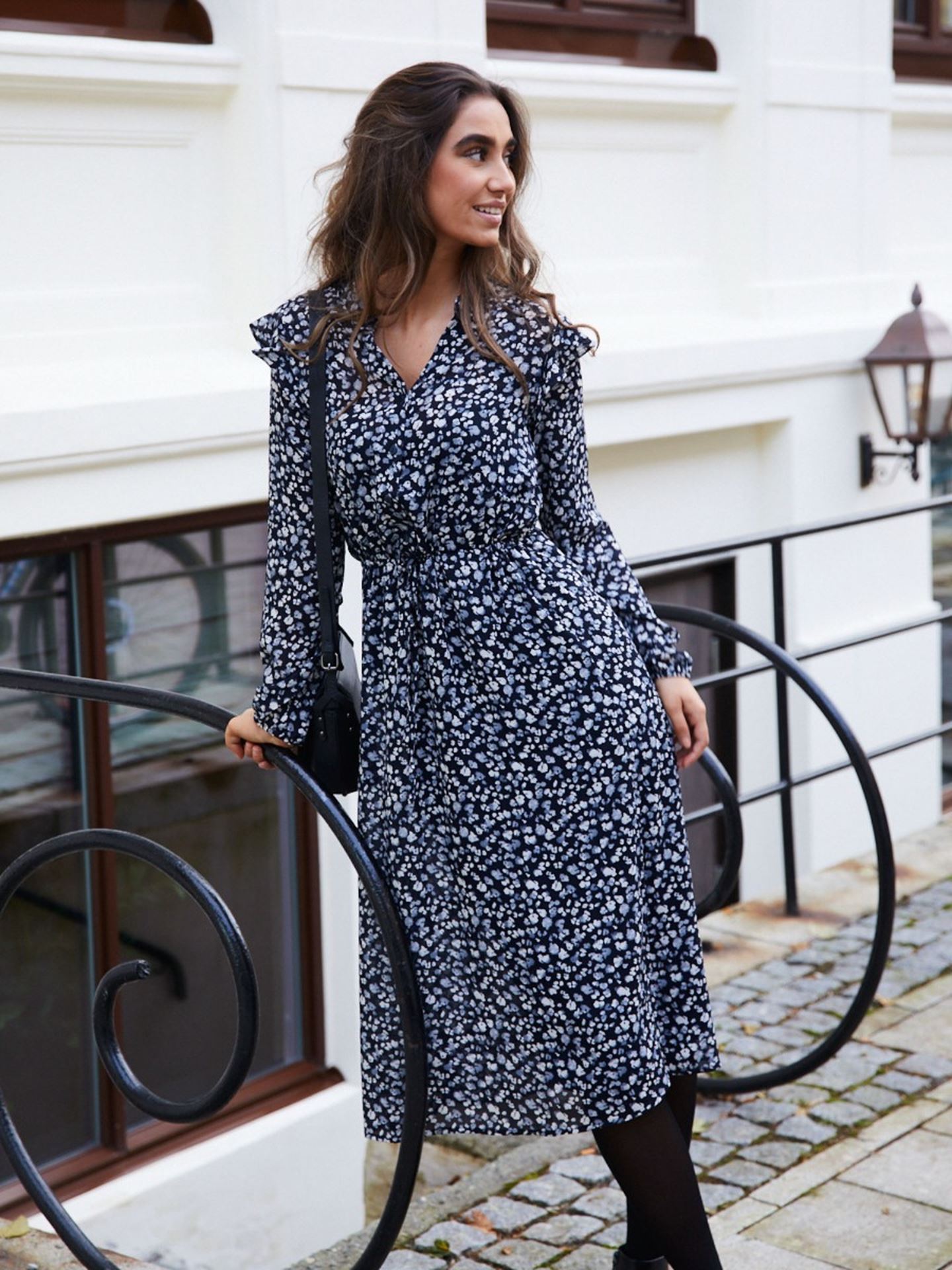 MSCH Copenhagen Maella Rikkelie Long Sleeve Dress All Over Print