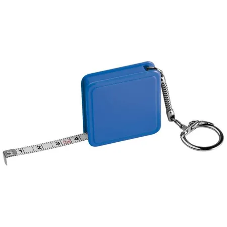 Macma Stahlbandmaß 1m mit Schlüsselanhänger, blau