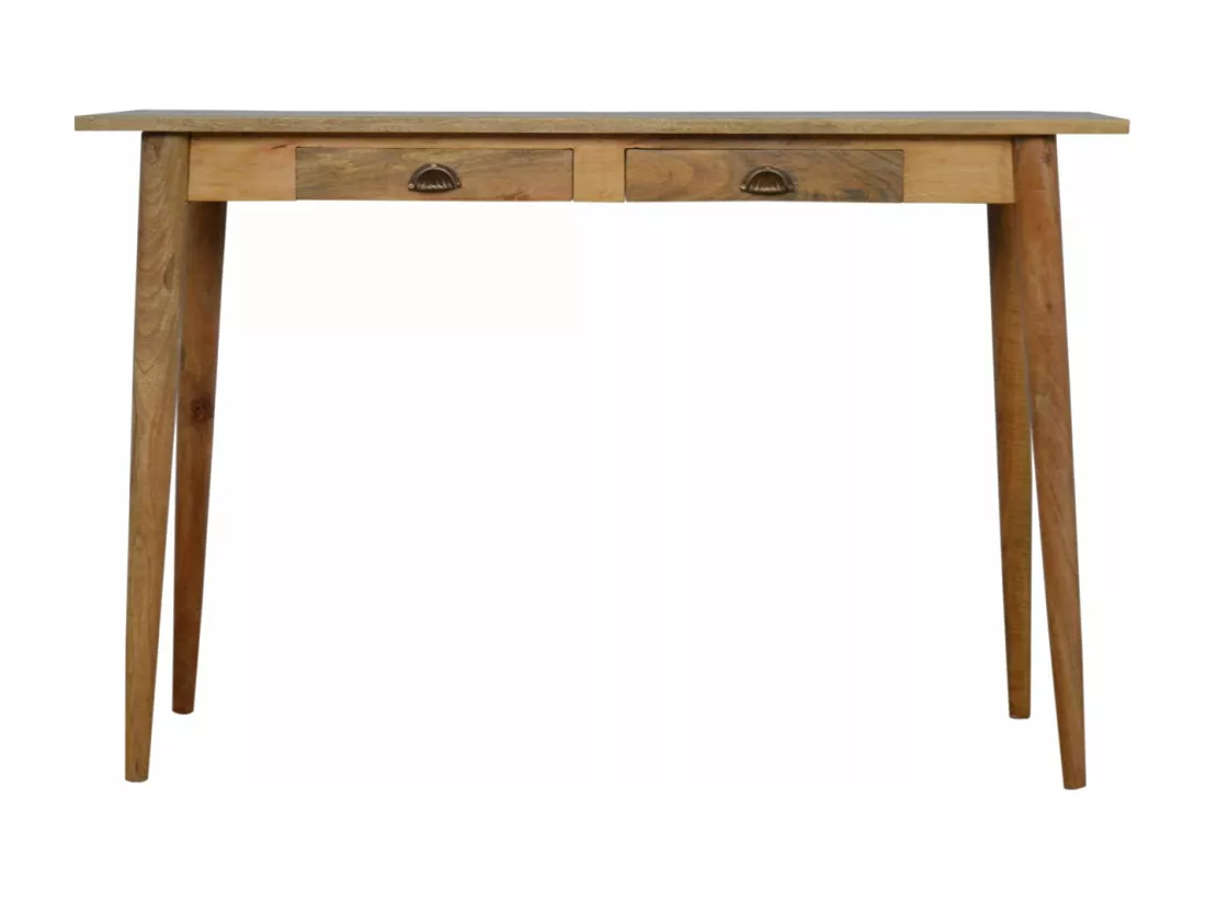 Bureau nordique à 2 tiroirs.