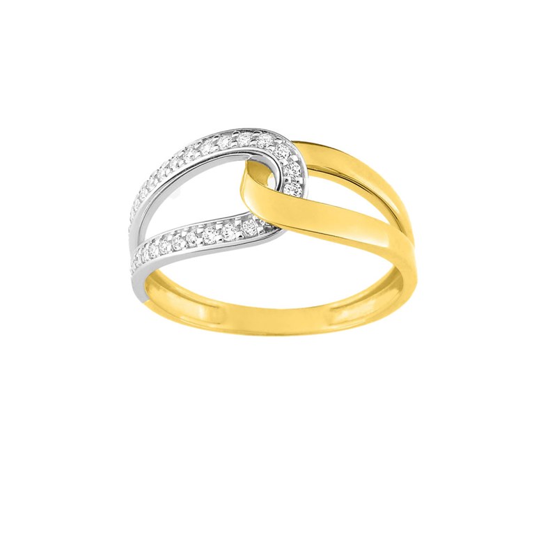 Bague femme - Oxyde de zirconium - Or 18 Carats