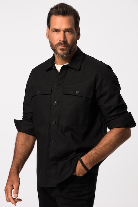 Overshirt, Workwear, Hemd, Langarm, Ripstop