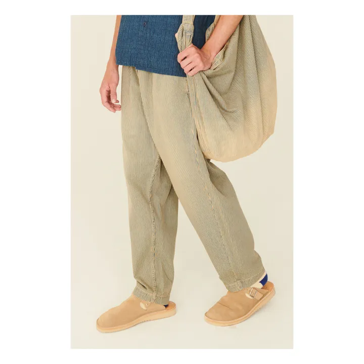 YMC Pantalon Alva Skate Rayé | Beige