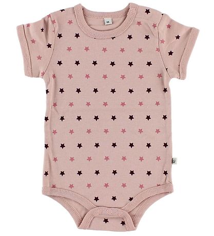 Pippi Baby Bodies k/ä - 4er-Pack - Rosa/Lila m. Muster