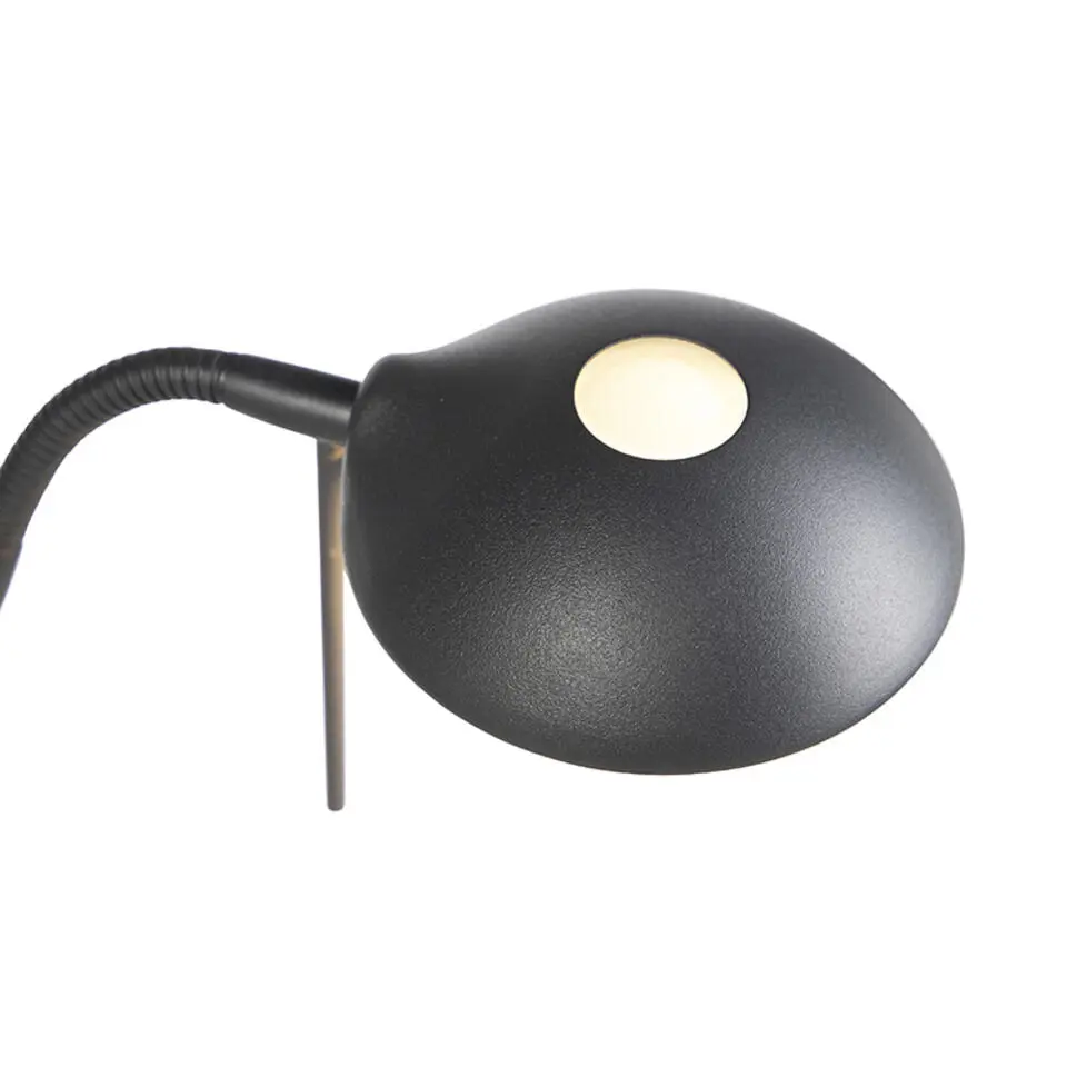 Qazqa vloerlampen diva zwart geïntegreerde led