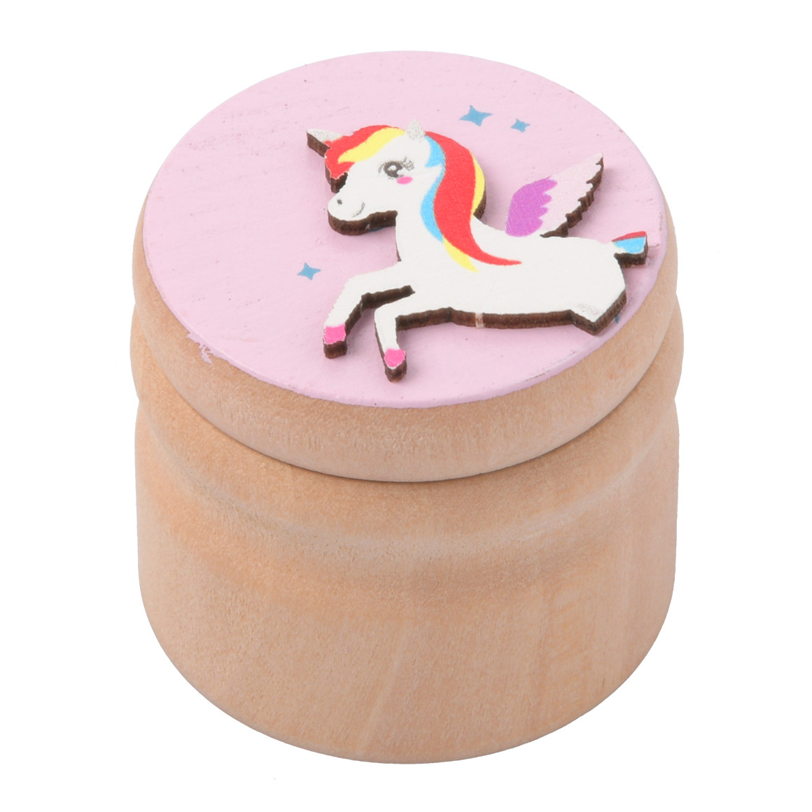 Topolino Milchzahndose Einhorn aus Holz rosa / natur